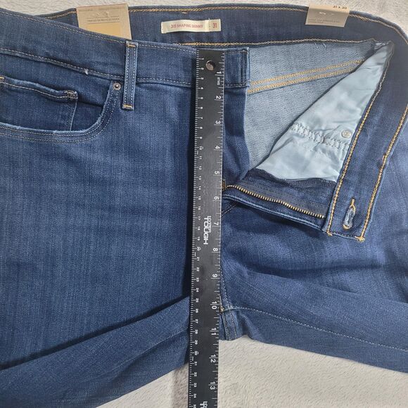 Levi's 311 Shaping Skinny Jeans Womens 31x30 Blue Med Wash Distressed Stretch - Picture 8 of 16